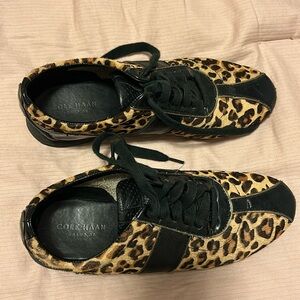 Cole Haan Leopard Calf Hair Sneakers-Sz 7B